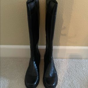 Stuart Weitzman Blk Nappa Rider Boot